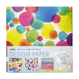 BLOCK DE 15 HOJAS DECORADAS 15 X 15 CM