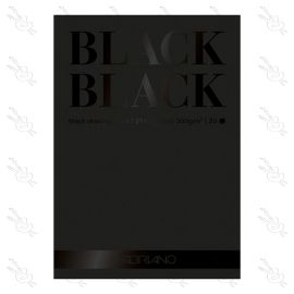 BLOCK FABRIANO BLACK BLACK EMPASTADO 300GRS A4