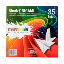 BLOCK DE ORIGAMI 80GR MACEDONIA 20 X 20 35H