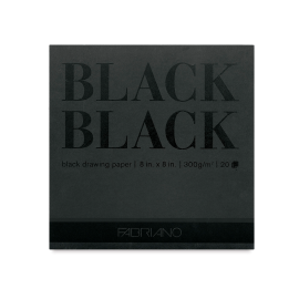 BLOCK FABRIANO BLACK BLACK EMPASTADO 300GRS 20 X 20 CM
