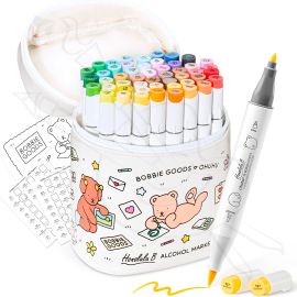 MARCADORES OHUHU x BOBBIE GOOD X48 PUNTA PINCEL Y PUNTA FINA