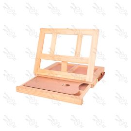 Caballete de mesa de madera para pintar, caja de cajón para niños