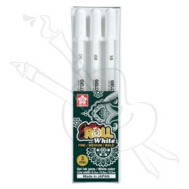 LAPICERO GELLY ROLL SAKURA BLANCO SET X 3 UND