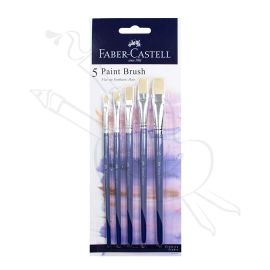 SET DE X5 PINCELES FABER CASTELL CREATIVE STUDIO PUNTA PLANA