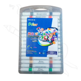 PLUMONES ACRÍLICOS X48 DOBLE PUNTA (96 COLORES)