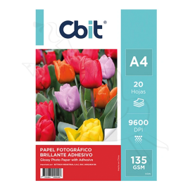 PAPEL ADHESIVO FOTOGRÁFICO BRILLANTE A4