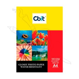 PAPEL FOTO BRILLANTE A4 CBIT PARA IMPRESORA