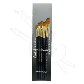 SET DE PINCELES GIORGIONE ANGULAR BLACK G-5040A