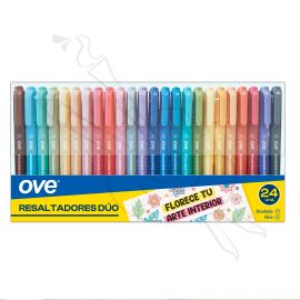 Resaltadores Dúo Ove X 24