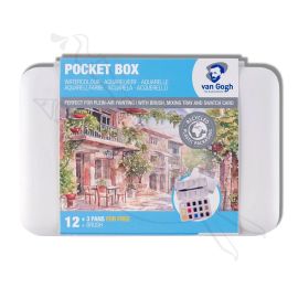 SET DE ACUARELA POCKET BOX VAN GOGH X12 PASTILLAS + 3  Colores Extra