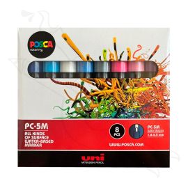 MARCADORES  POSCA COLORS TONOS FRIOS PC-5M  X8