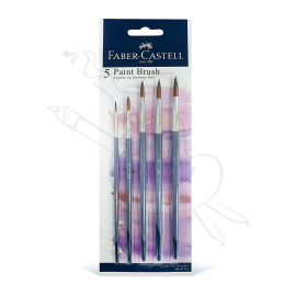 SET DE X5 PINCELES FABER CASTELL CREATIVE STUDIO PUNTA REDONDA