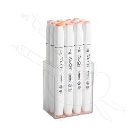 SET DE MARCADORES TOUCH TWIN BRUSH MARKER TONOS PIEL X12