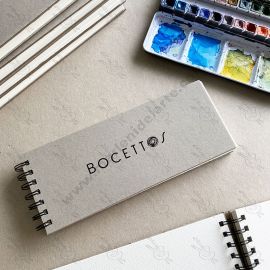 BLOCK BITÁCORA PREMIUM ACUARELABLE BOCETTOS 300GR - 25 X 10 CM