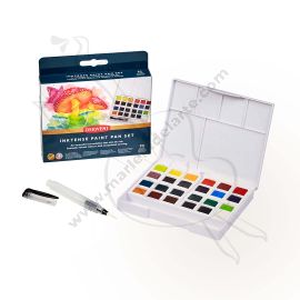 SET DE ACUARELA INKTENSE DERWENT X24 TONOS BÁSICOS + WATERBRUSH