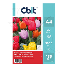 PAPEL ADHESIVO FOTOGRÁFICO BRILLANTE A4