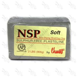 PLASTILINA PROFESIONAL NSP SOFT 906 GRS COLOR GRIS