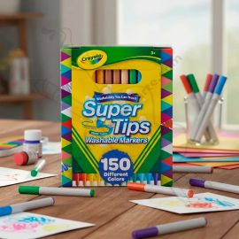 PLUMONES LAVABLES CRAYOLA SUPER TIPS X 150