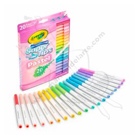 PLUMONES LAVABLES CRAYOLA SUPER TIPS PASTEL  X20
