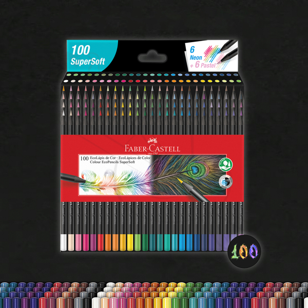 Lapices De Colores Super Soft, 100 colores Faber Castell